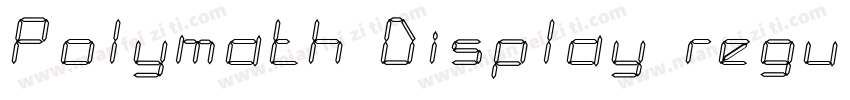 Polymath Display regular字体转换